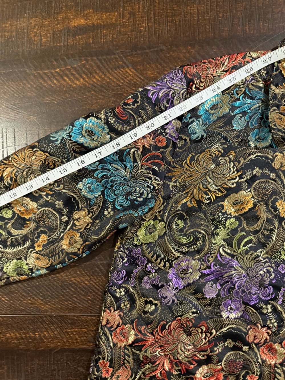 Chico’s Design Floral Brocade Quilted Jacket Size 0 (S) Zip Front - Picture 11 of 12